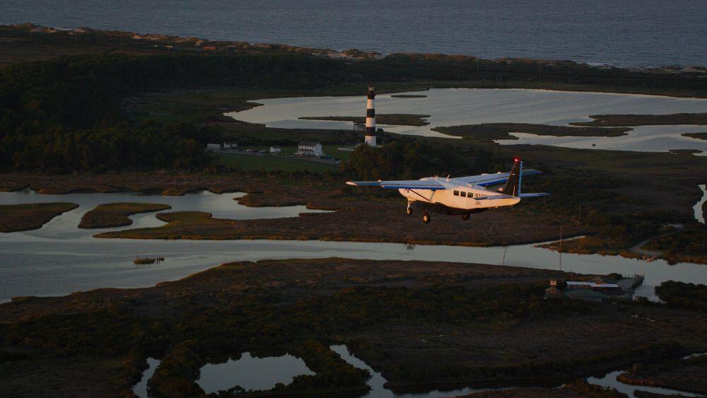 Joby’s J208 conducted a low pass near the Wright Brothers National Memorial at Kitty Hawk before landing at Dare County Regional Airport in North Carolina.