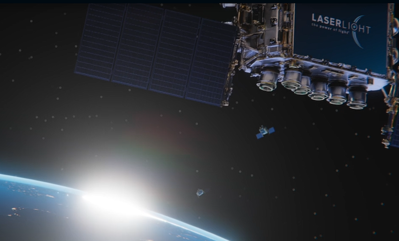 laser light satellite