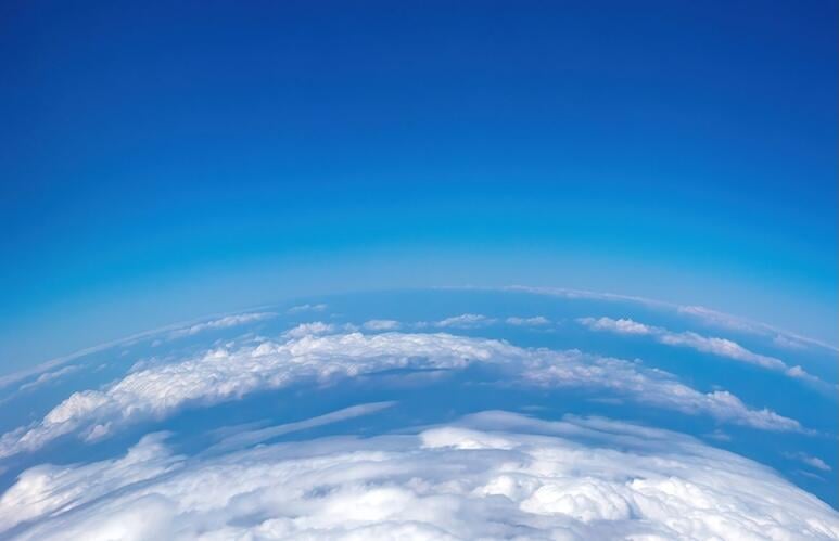 view of earth’s curved horizon