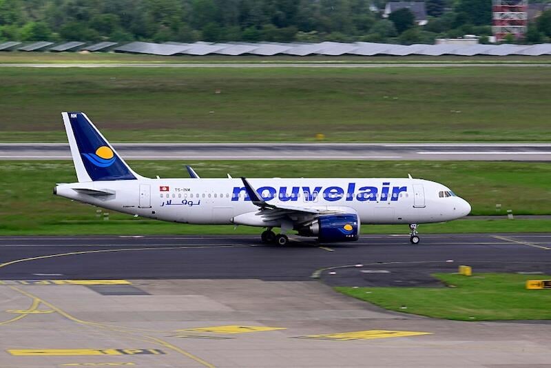 nouvelair aircraft on ground