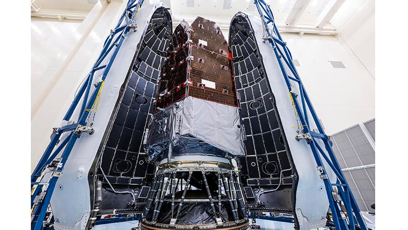 Nancy Grace Roman Space Telescope in payload fairing