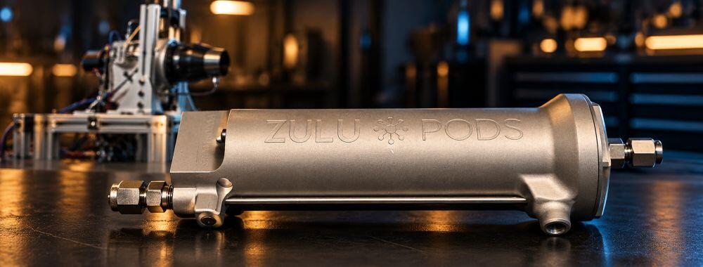 Zulu Pods Caption: ZPOD proves air-delivers lubrication to bearings in limited-life turbojets for missiles and drones
