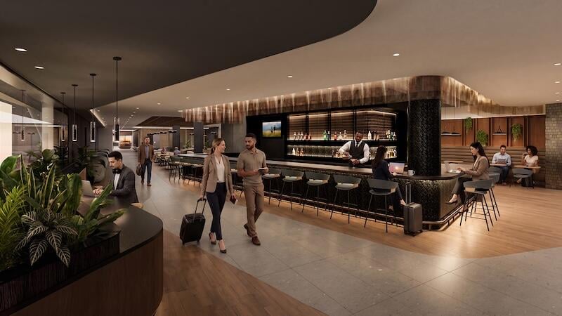 American's new CLT lounge rendering