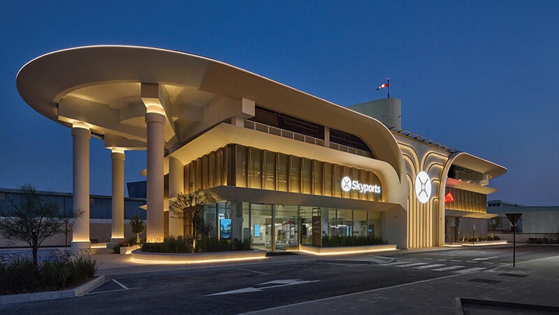  The vertiport at Dubai International Airport