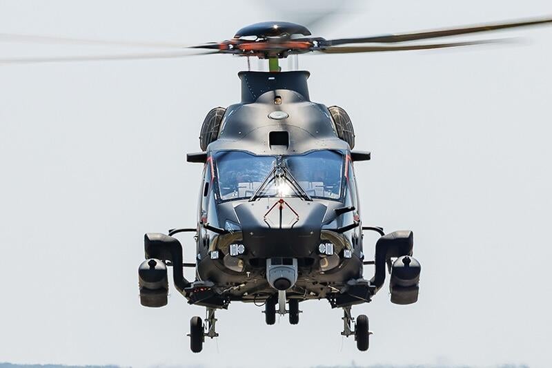 airbus h160m rotorcraft flies head-on