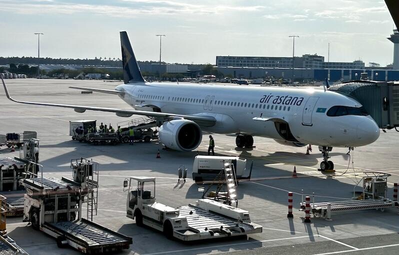 Air Astana jet in Almaty