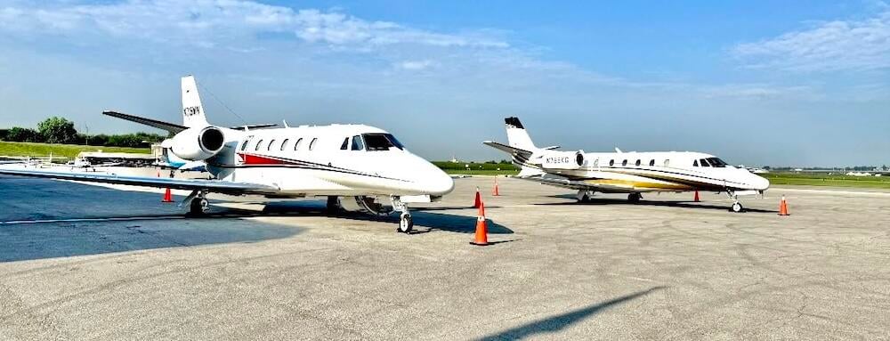ATD XLS jets at Downtown Kansas City Airport