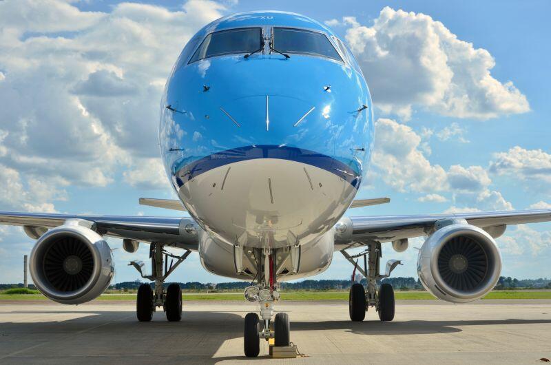 KLM Cityhopper Embraer aircraft. 