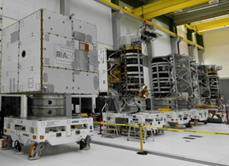 spacecraft module in clean room