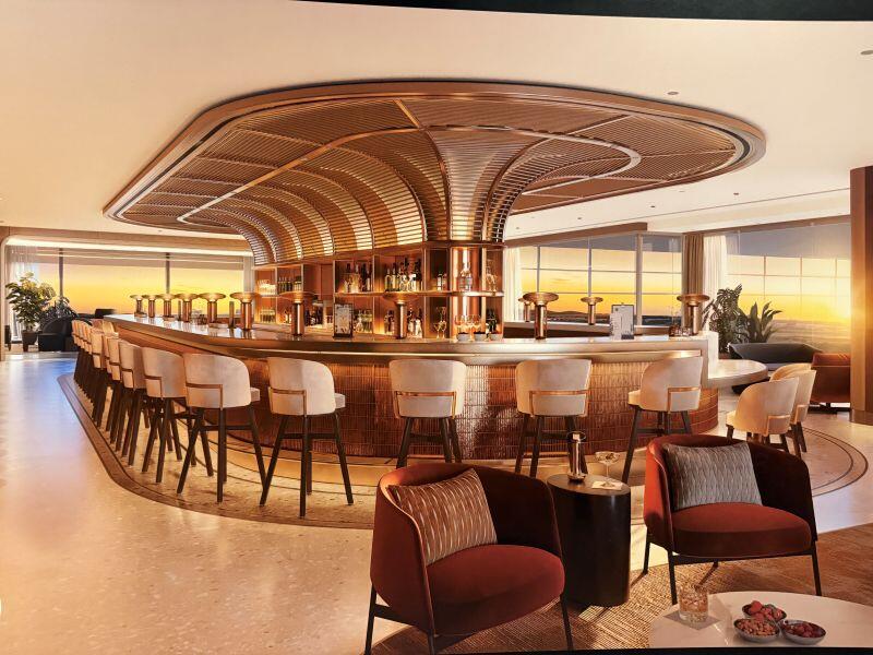 Artist rendering of the new Southwest Airlines Icon Lounges with co-branded credit card Chase