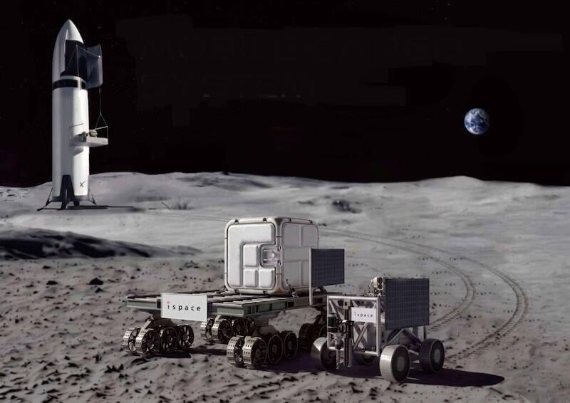 Mobile Cargo System on lunar surface rendering