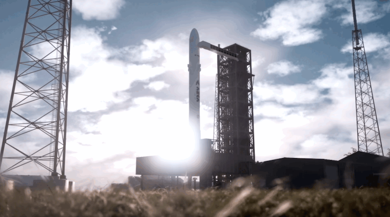 rocket on launchpad