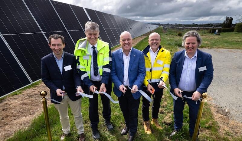 christchurch airport officials and representatives and new zealand PM at opening