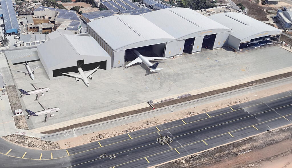 aircraft at hangar
