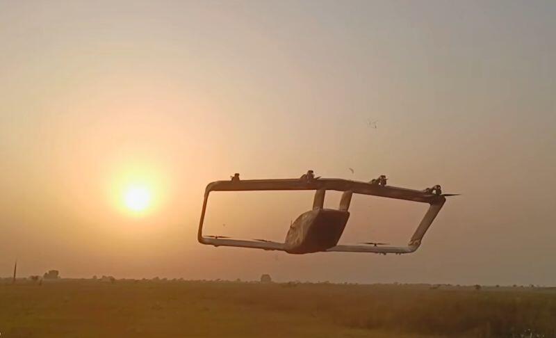 Nalwa's box-wing tiltprop eVTOL. 