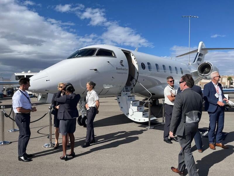 static display at nbaa-bace in las vegas in 2025