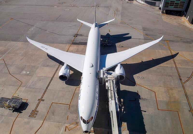 Boeing 787 from above