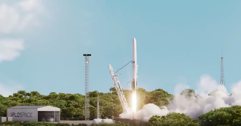 rocket launch in daytime