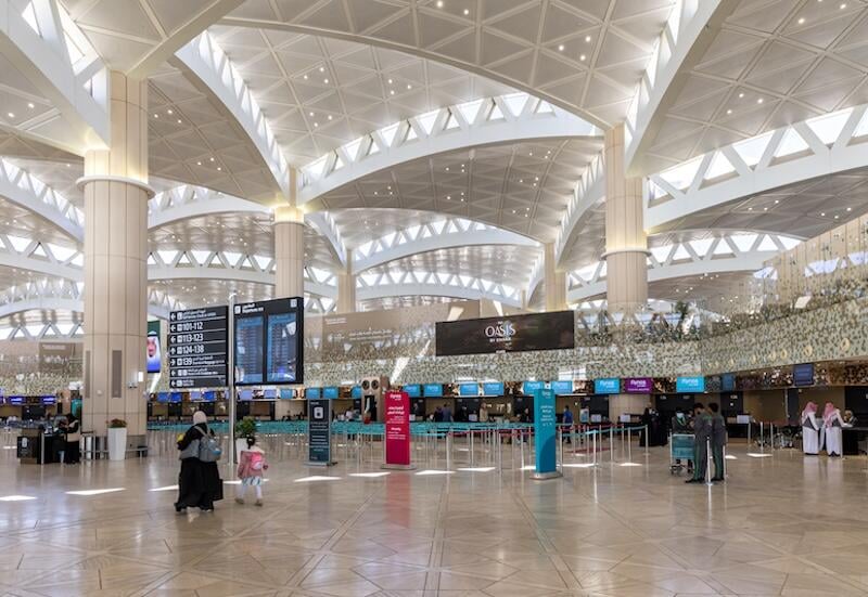  Terminal 1 of Riyadh King Khalid International Airport in Saudi Arabia