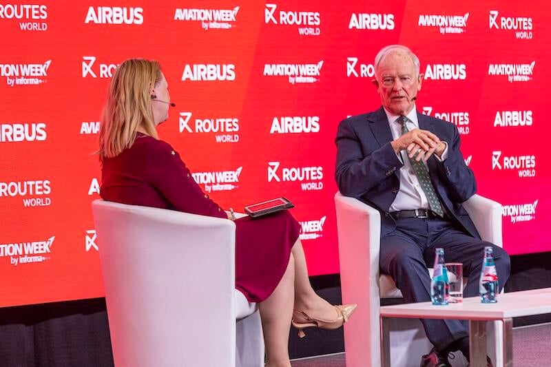 emirates president tim clark speaking onstage