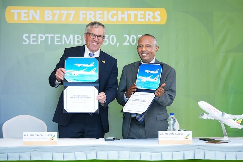 Ethiopian Boeing signing ceremony