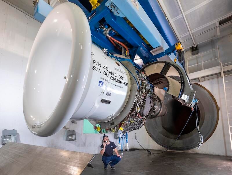 Engine test cell at Lufthansa Technik, Oklahoma.