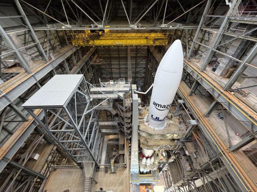 The launch of a United Launch Alliance Vulcan VC6L rocket carrying the next batch of production satellites for Amazon Leo, Vulcan Leo 1, is planned for Friday, Nov. 13, pending range approval. Credit: ULA