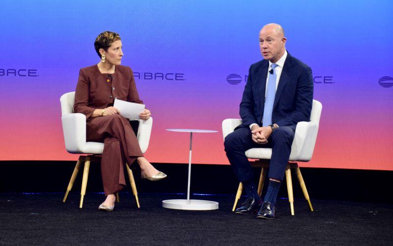 Kristie Greco Johnson, NBAA, with FAA's Bryan Bedford 