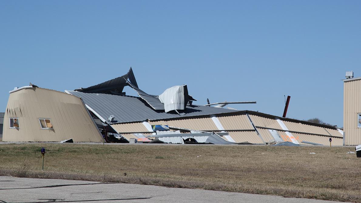 Photos: Aircraft, Hangars at Kansas Airport Damaged in Storm | Aviation ...