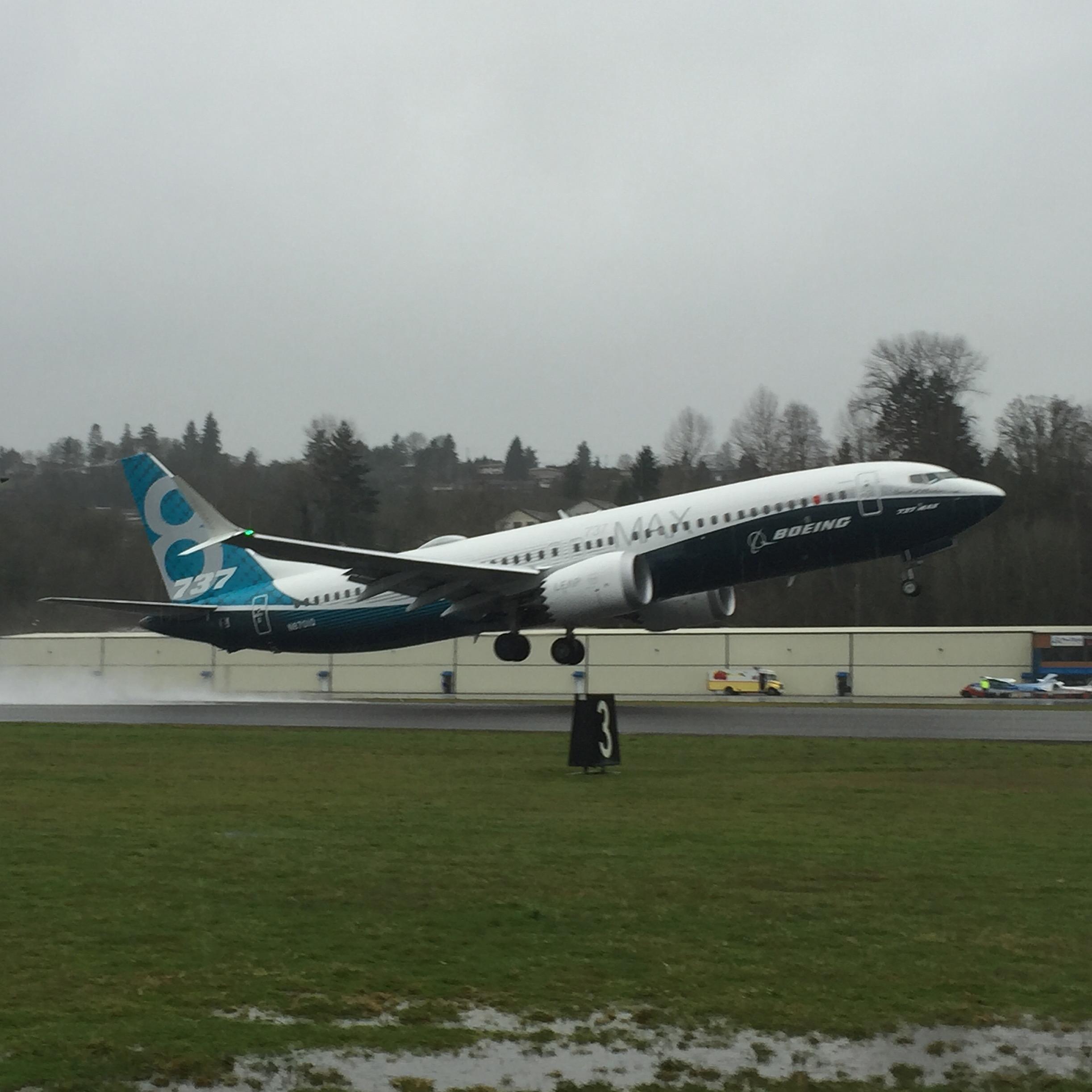 In Pictures Boeing 737 Max First Flight Aviation Week Network