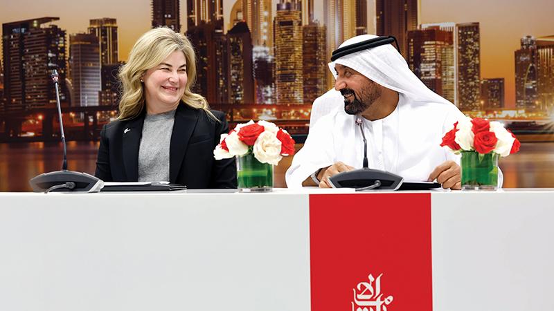 Stephanie Pope (left) and Ahmed Bin Saeed Al Maktoum