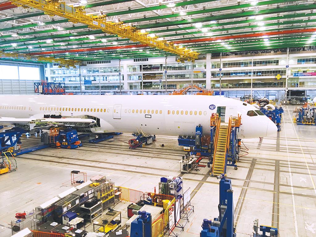 Boeing 787 production line