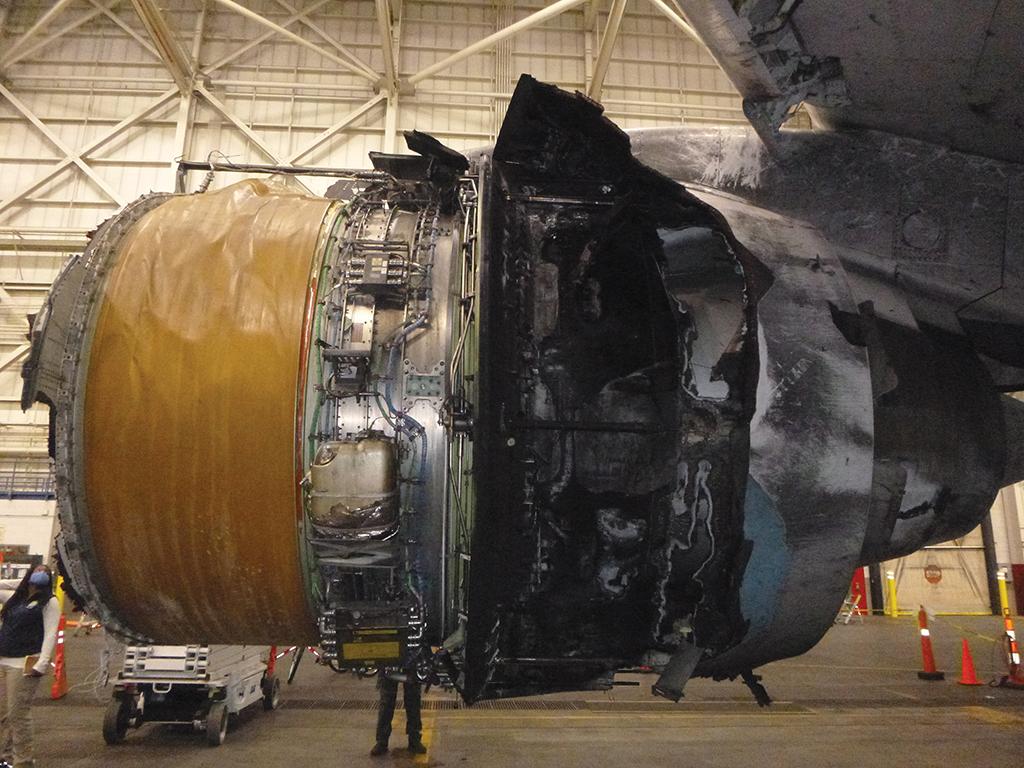 engine airframe damage
