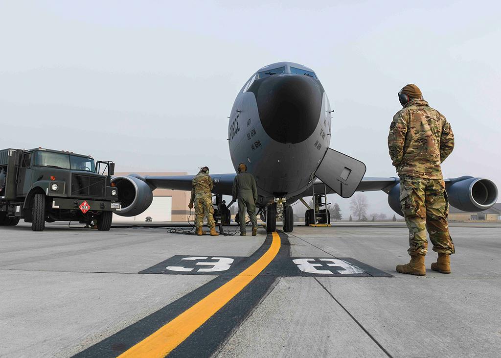 KC-135 on runway