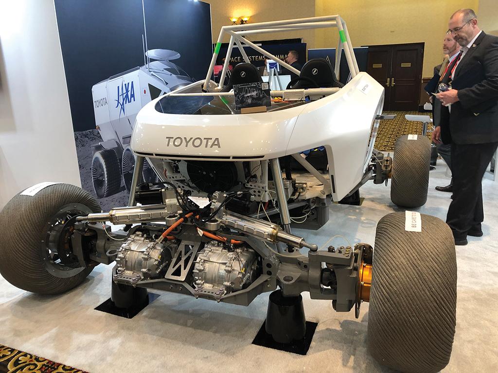 JAXA-Toyota lunar rover prototype test vehicle displayed at 2022 Space Symposium