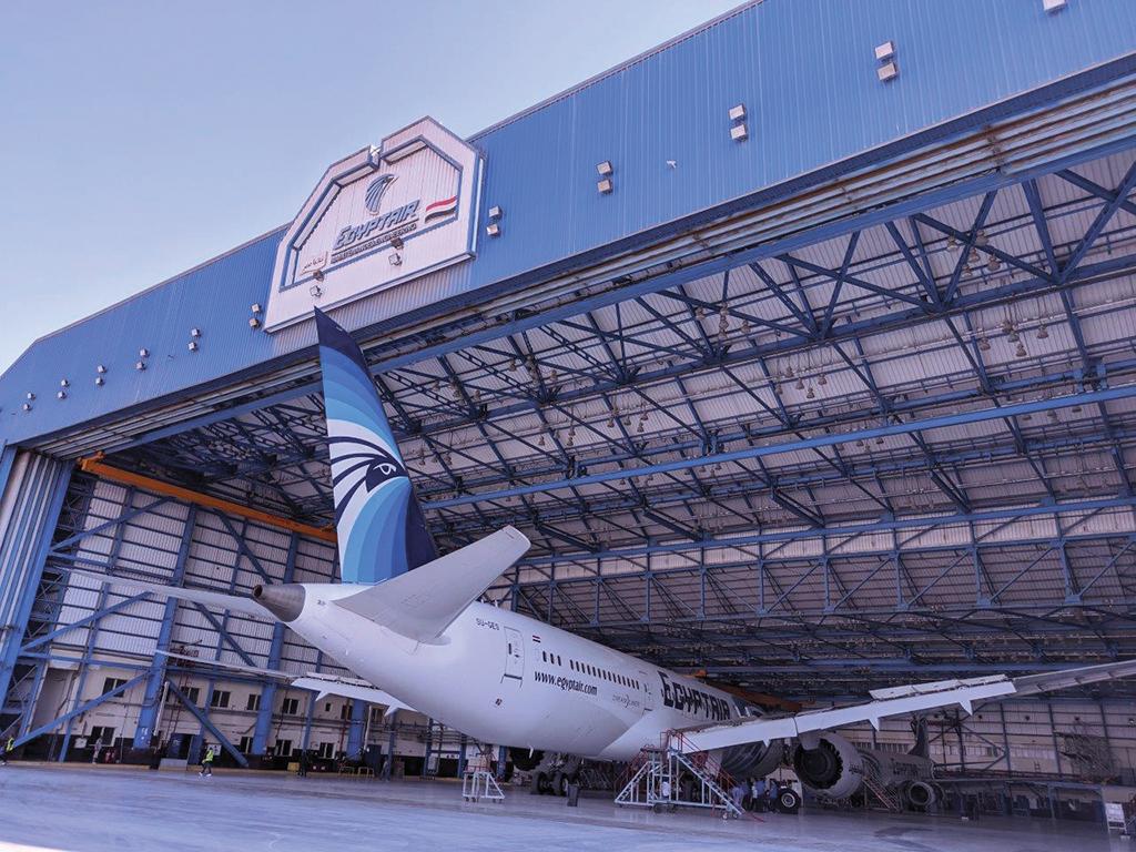 EgyptAir aircraft and maintenance facility