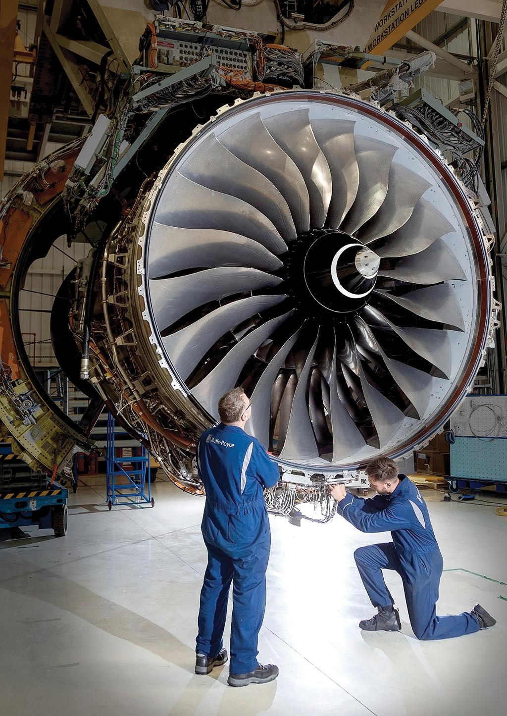 Rolls-Royce engine technicians
