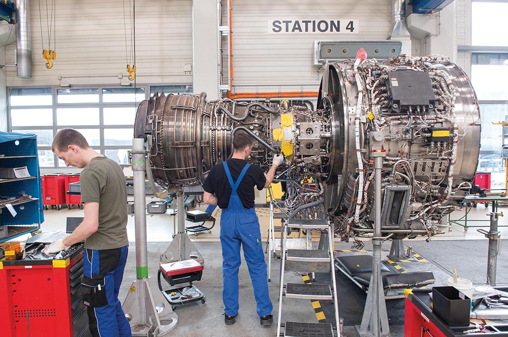 CFM56 and V2500 technicians at engine shops