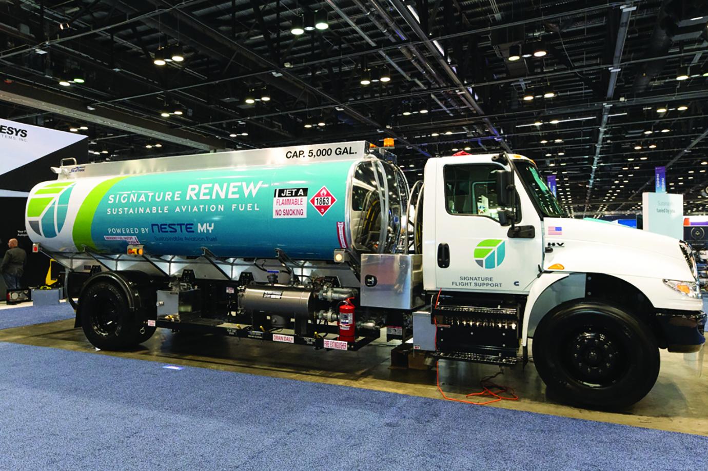 Sustainable aviation fuel truck