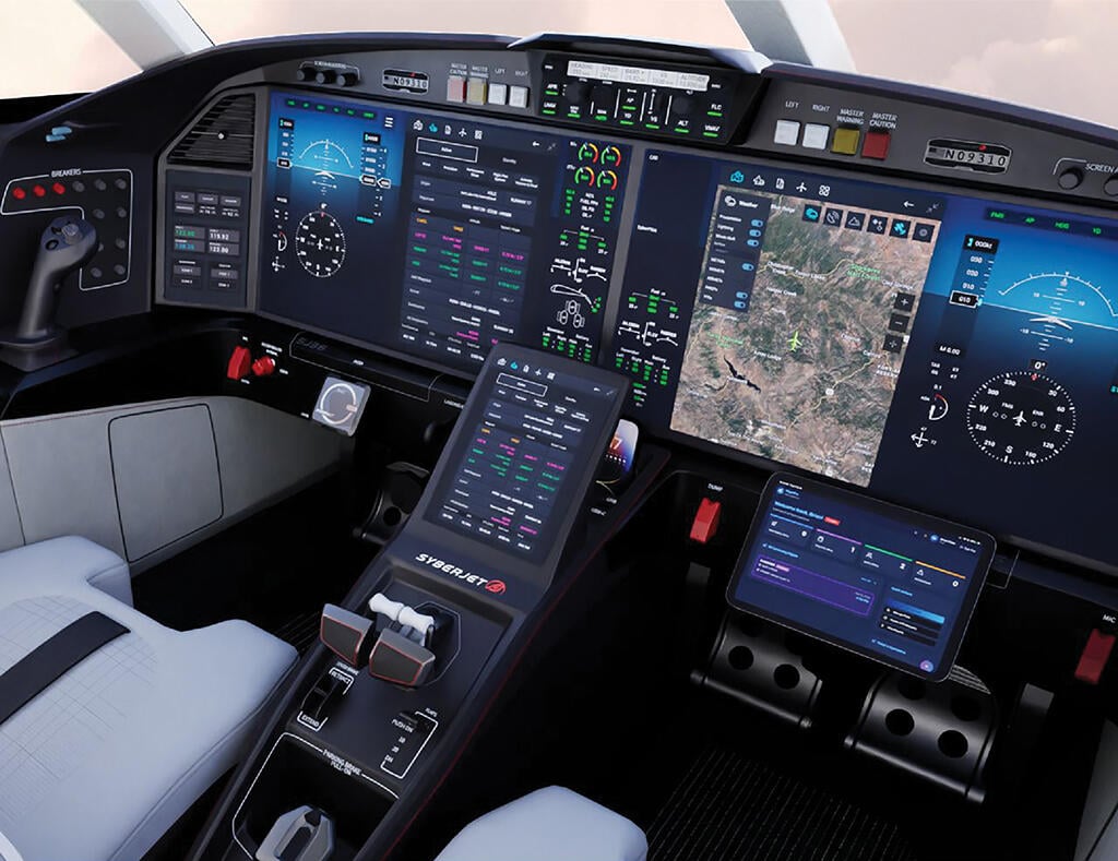 SyberJet flight deck