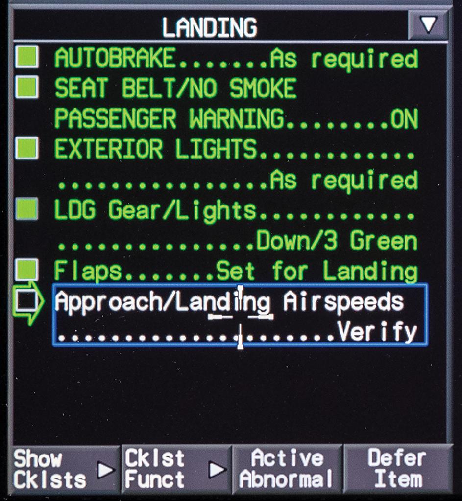 GVII’s before-landing checklist