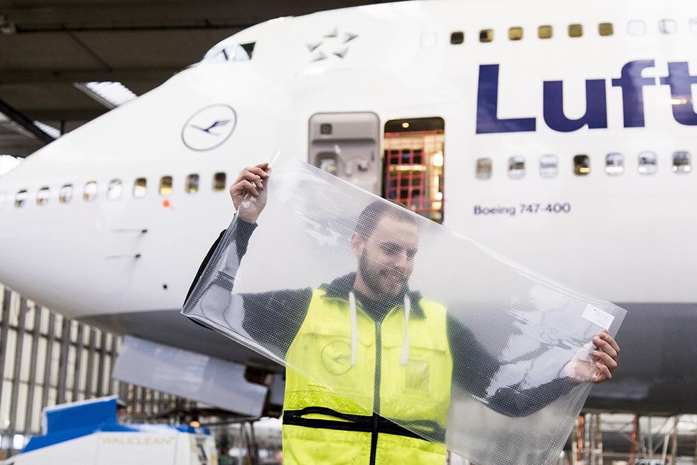 AeroSHARK being installed on Lufthansa Cargo's Boeing 777 freighters