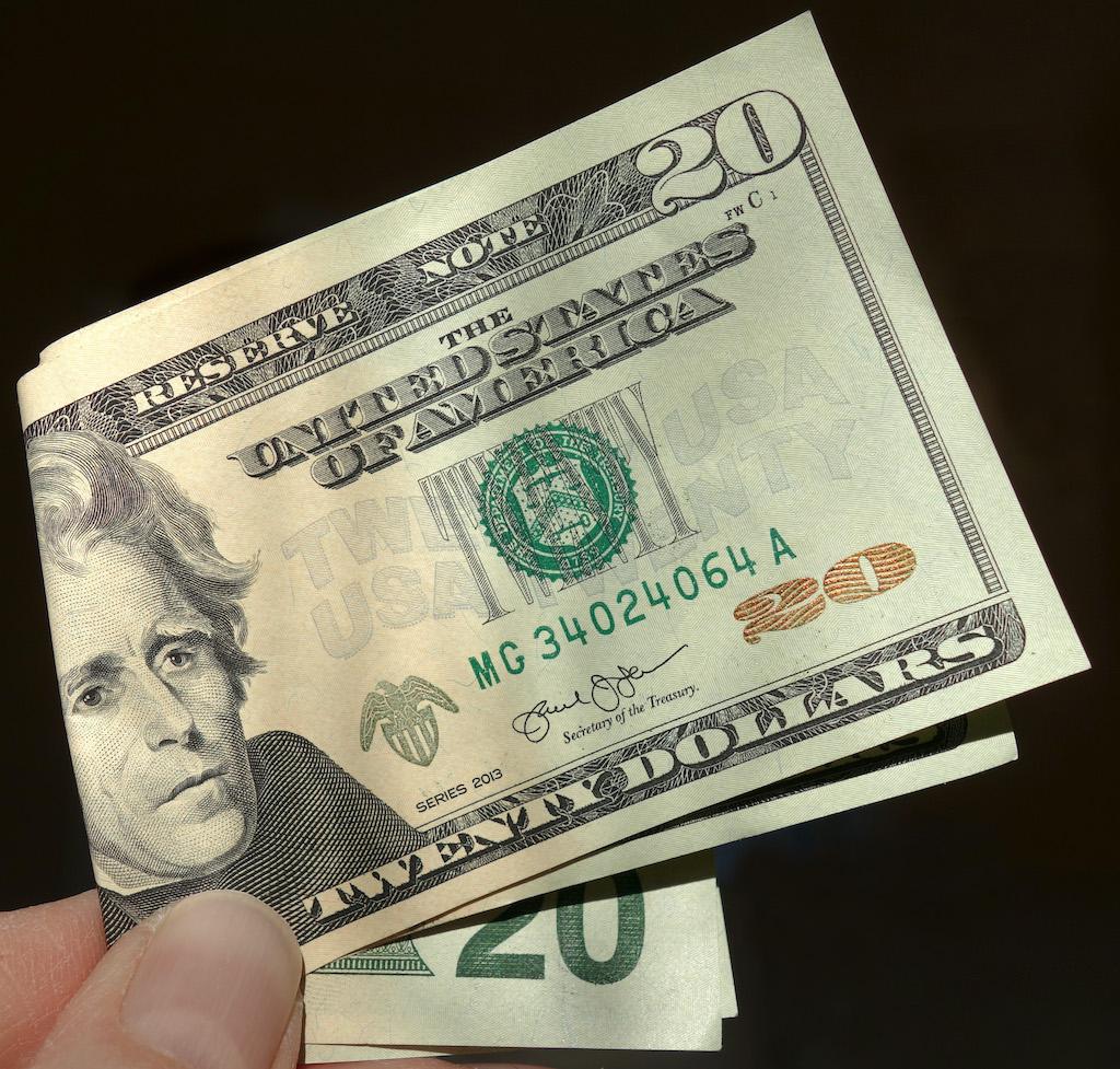 Folding money graphic