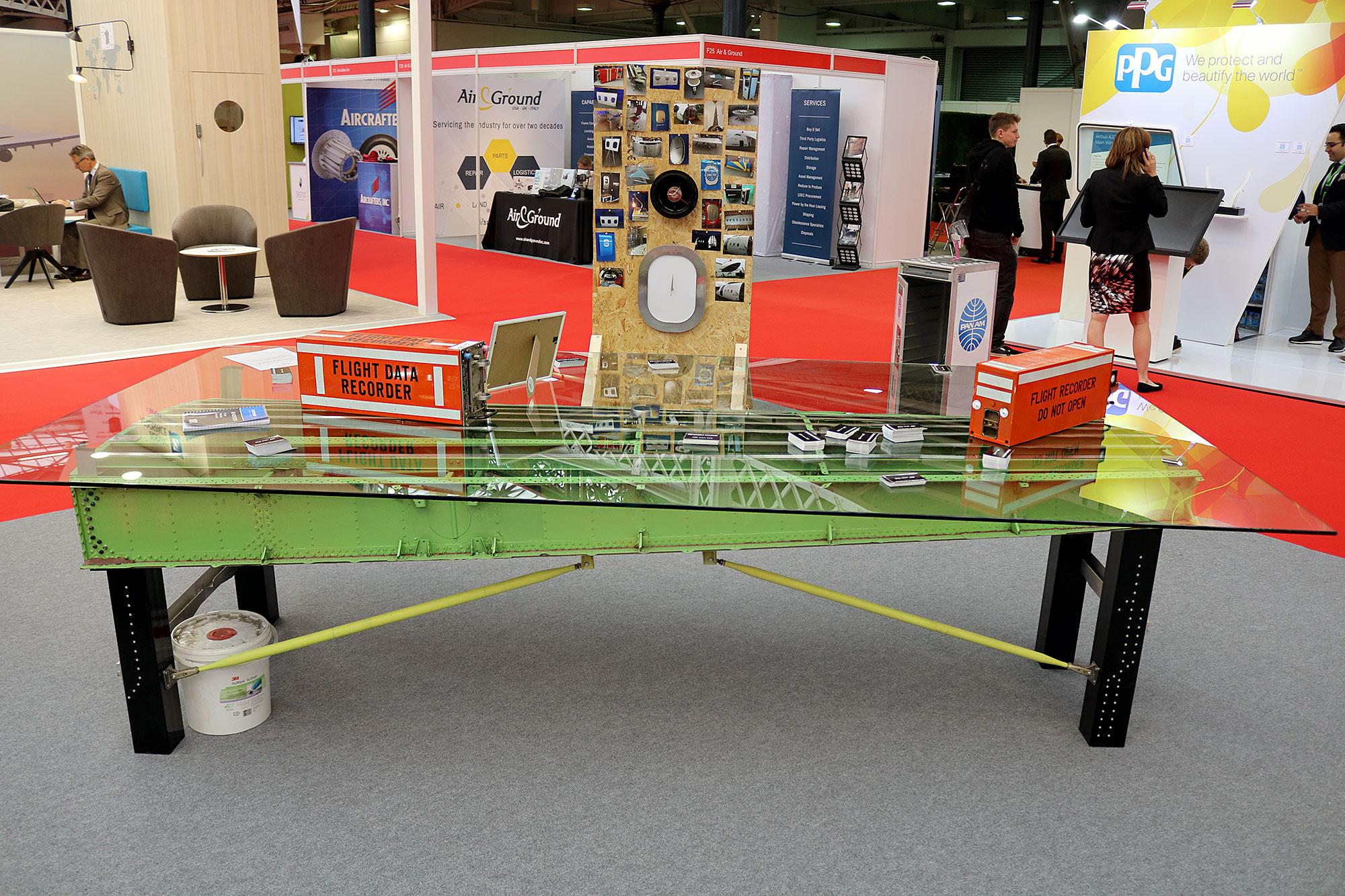 Upcycled Aviation Furniture at ap&m Europe
