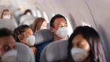 passengers wearing masks