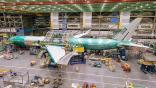 Boeing aircraft in factory