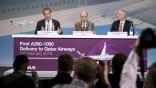 Qatar Airways CEO Akbar Al Baker took delivery of the first A350-1000