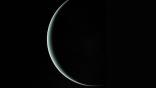 A parting shot of Uranus backlit by the Sun, taken by the Voyager 2