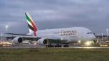 Emirates aircraft on runway