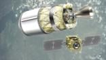spacecraft capturing debris
